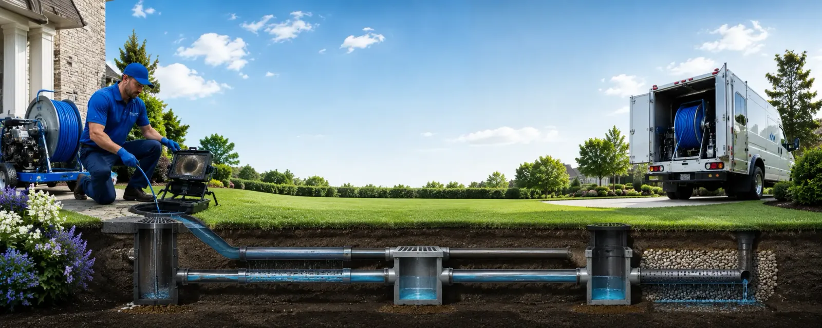 Outdoor drain cleaning information for New Century, KS